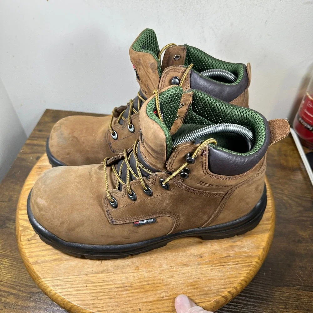 Red Wing King Toe 2240 Mens 8.5 E2 Brown Leather Waterproof Safety Work Boots